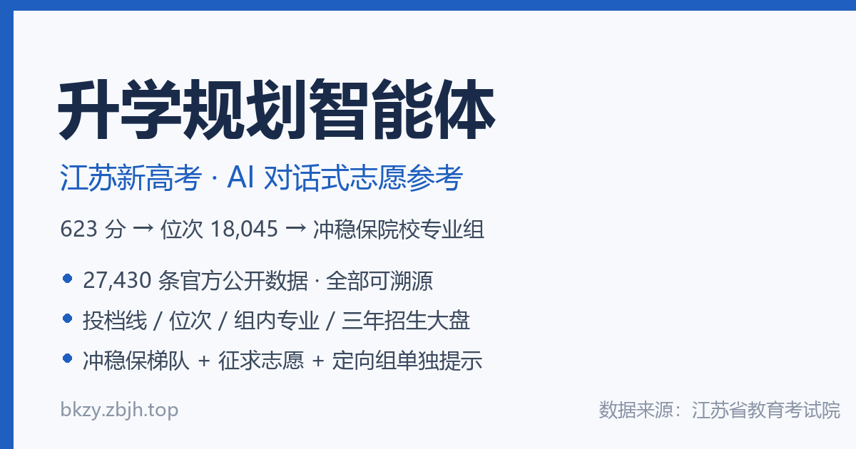 升学规划智能体（江苏版）